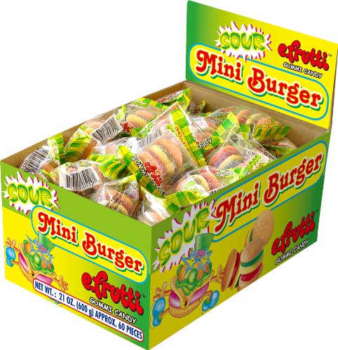 E.Frutti Sour Mini Burger (0.31 ounce Each), 60-count Boxes (Pack of 6) logo