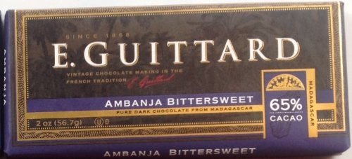 E. Guittard Ambanja Bittersweet – 65% 2oz Cacao Dark Chocolate Eating Bar From Madagascar (3 Pack) logo