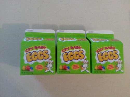 Easter Cry Baby Egg Shaped Bubble Gum Filled With Extra Sour Flavor Crystals (3 Pack) logo