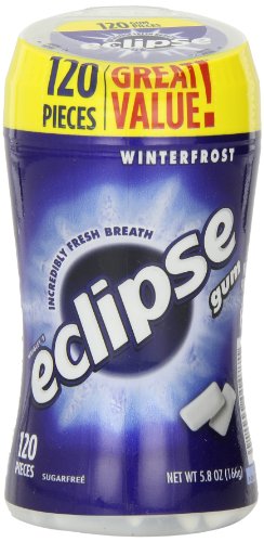 Eclipse Chewing Gum, Winterfrost, 120-count Tall Bottle logo