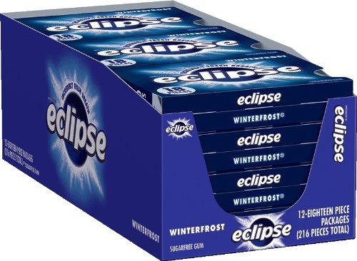 Eclipse Chewing Gum, Winterfrost, 18-count Tear Pack (Pack of 8) logo