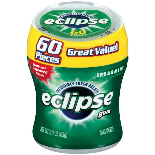 Eclipse Gum, Spearmint, 60 Piece Bottle logo