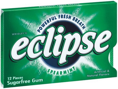 Eclipse Spearmint Sugarfree Gum, 12-piece Package (Pack of 24) logo