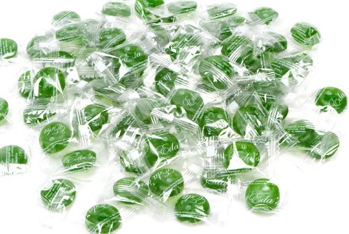 Eda’s Sugar Free Green Apple Hard Candy, Individually Wrapped, Ou Parve, Uses Sorbitol, Low Sodium, Sold By The Pound logo