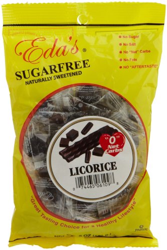 Eda’s Sugar Free Hard Candy, Black Licorice, 6 ounce (Pack of 4) logo