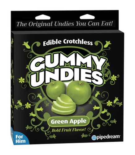 Edible Male Gummy Undies – Green Apple logo