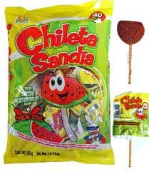 El Azteca Chileta Sandia (watermelon Lollipop W/chilli) logo