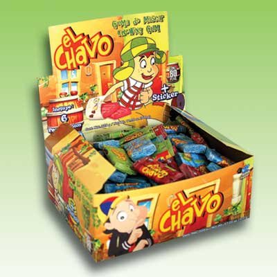 El Chavo Del 8 Chewing Gum With Sticker 80pz Mexican Candy logo