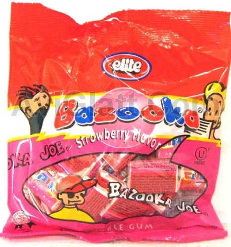 Elite Bazooka Joe Strawberry Flavor Bubble Gum 6 Oz logo