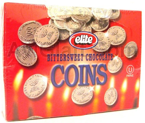 Elite Bittersweet Chocolate Coins Box 24 Ct (parve) logo