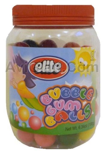 Elite Bubble Gum Balls 6.34 Oz logo
