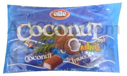 Elite Coconut Mini Chocolate Bars 8 Oz logo