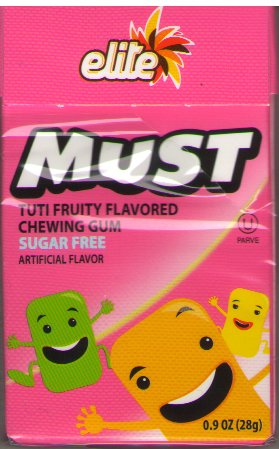 Elite Must Sugar Free Tuti Fruity Flavored Chewing Gum logo