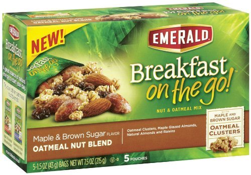 Emerald Breakfast On The Go! Maple and Brown Sugar Oatmeal Nut Blend, 7.5 Ounce (Pack of 4) logo