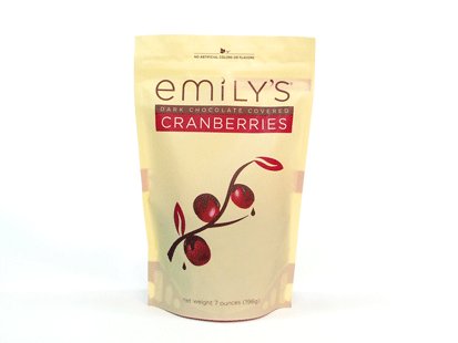 Emily’s Dark Chocolate Covered Cranberries, 5oz logo