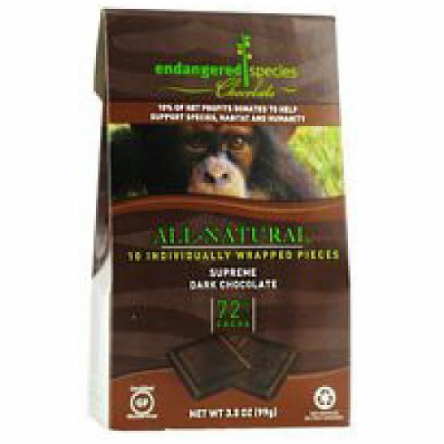 Endangered Species Bite Size Dark Chocolate 72 % Cocoa ( 6×10 Ct) logo