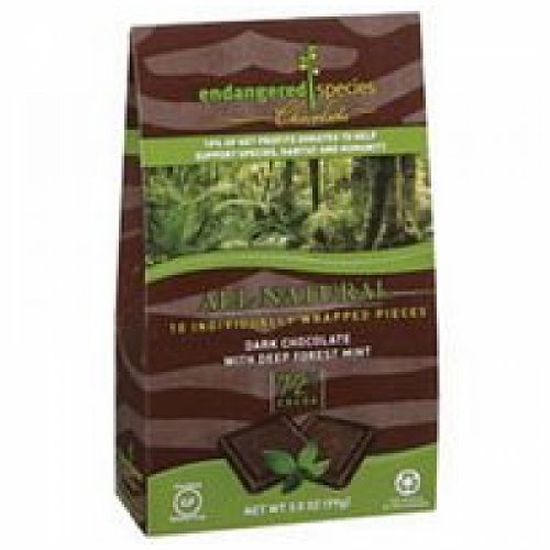 Endangered Species Bite Size Dark Chocolate With Mint ( 6×10 Ct) logo