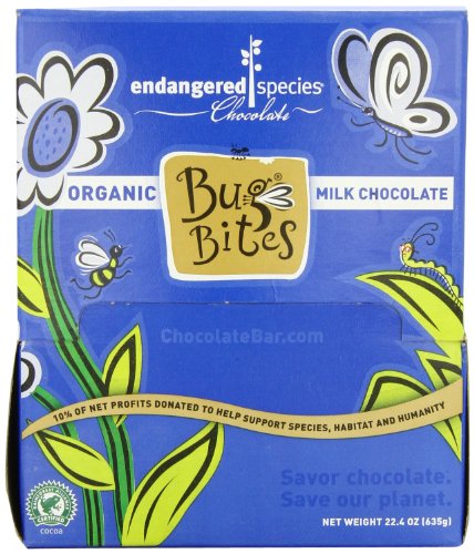 Endangered Species Bug Bites, Organic Milk Chocolate, 0.35 ounce Packages (Pack of 64) logo