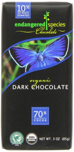 Endangered Species Butterfly Chocolate Bar – Dark, 3 ounce (Pack of 4) logo