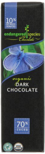 Endangered Species Butterfly, Organic Dark (70%) Chocolate, 1.4 ounce Bars (Pack of 16) logo