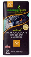 Endangered Species Chocolate Natural Dark Chocolate With Sea Salt and Almonds Gluten Free — 3 Oz logo