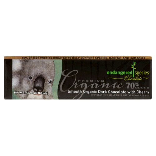 Endangered Species Chocolate Organic Dark Chocolate With Cherry Bar, 1.4 Ounce — 16 Per Case. logo