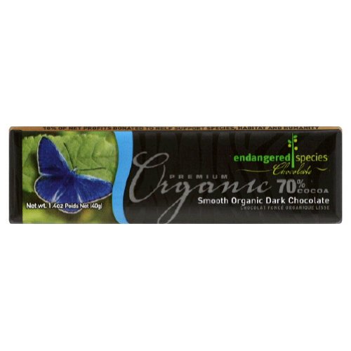 Endangered Species Chocolate Organic Smooth Dark Chocolate Bar, 1.4 Ounce — 16 Per Case. logo