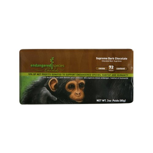 Endangered Species Chocolate Smooth Belgian Dark Chocolate Bar, 3 Ounce — 12 Per Case. logo