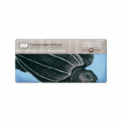 Endangered Species Dark Chocolate Bar Blueberry Turtle ( 12×3 Oz) logo