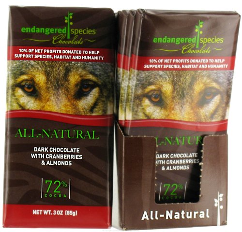 Endangered Species – Dark Chocolate Bar With Cranberries & Almonds 72% Cocoa logo