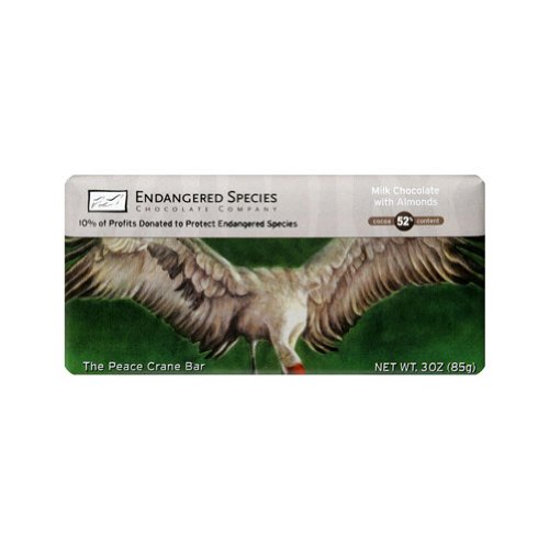 Endangered Species Milk Choc Bar Almonds Crane ( 12×3 Oz) logo