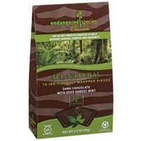 Endangered Species Rainforest, Dark Chocolate (72%) With Deep Forest Mint, 10-count Individually Wrapped Pieces (Pack of 6) ( Value Bulk Multi-pack) logo