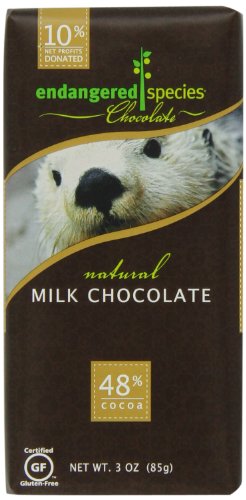 Endangered Species Sea Otter, Milk Chocolate (48%), 3 ounce Bars (Pack of 12) logo