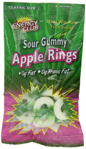 Energy Club Gummy Apple Rings, 7.25 ounce Bags (Pack of 6) logo