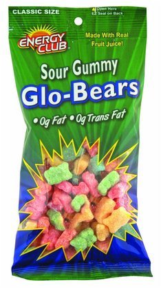 Energy Club Sour Gummy Glo Bears 9 Oz. (Pack of 6) logo