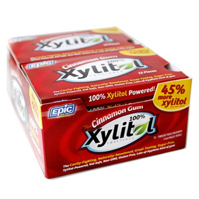 Epic Dental Cinnamon Gum – Xylitol Sweetened – Case Of 12 – 12 Pack Epic Dental logo