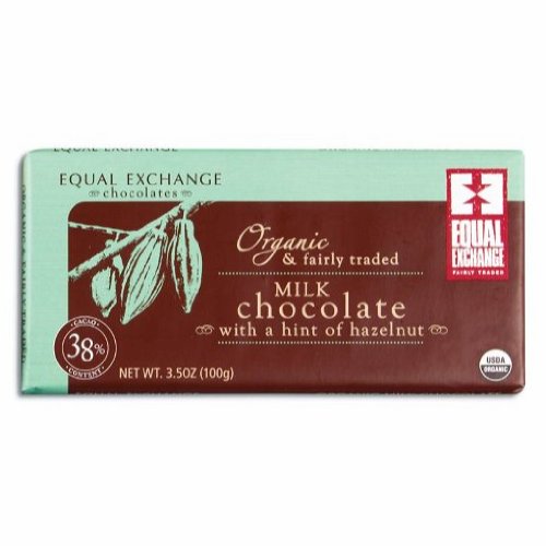 Equal Exchange Milk Choc Bar Hazelnut ( 12×3.5 Oz) logo