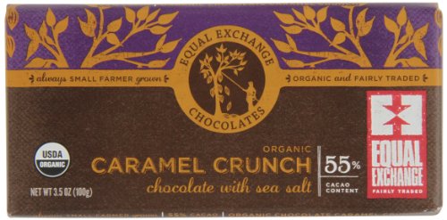 Equal Exchange Organic Chocolate Caramel Crunch With Sea Salt, 3.5 ounce (Pack of 6) logo