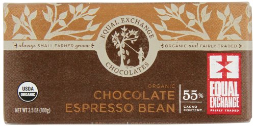 Equal Exchange Organic Chocolate Espresso Bean, 3.5 ounce (Pack of 6) logo