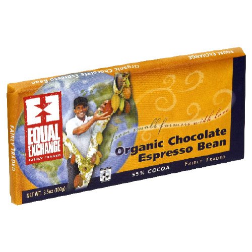 Equal Exchange Organic Chocolate Espresso, Whole Bean Bars, 3.5-ounces (Pack of 12) logo