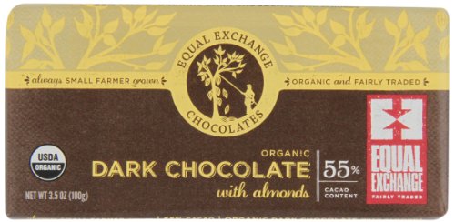 Equal Exchange Organic Dark Choc With Almonds, 3.5 ounce (Pack of 6) logo