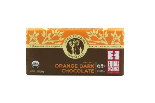 Equal Exchange Organic Orange Dark Chocolate, 3.5 ounce (Pack of 6) logo