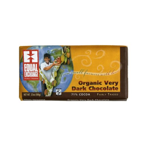 Equal Exchange Organic Very Dark Chocolate Bars, 3.5-ounces (Pack of 12) logo