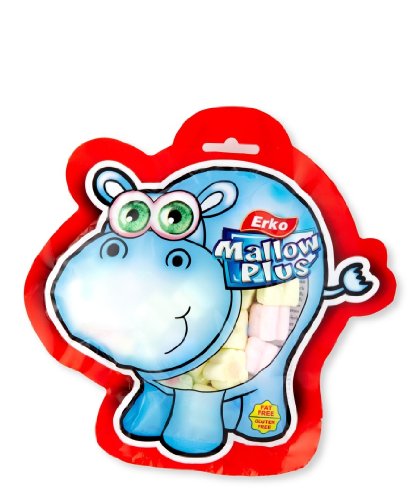 Erko Hippo Marshmallows Strawberry Flavour 45g.(Pack of 24) logo