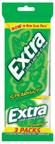 Extra Chewing Gum Spearmint Slim Pack Sugarfree 15 Ct – 20 Pack logo