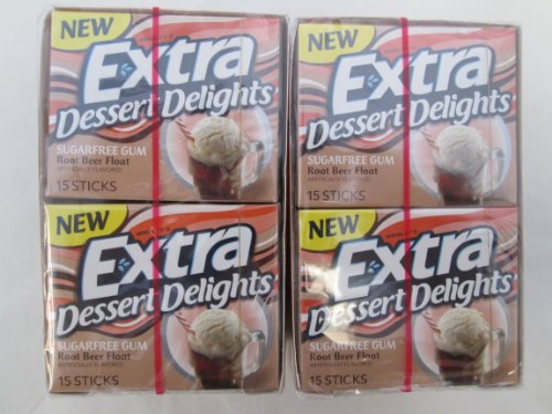 Extra Dessert Delights Sugafree Gum Root Beer Float Flavor 2 Value Package – 15 Sticks 10 Stick Packages In 1 Package logo