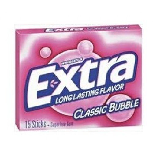 Extra Long Lasting Flavor Classic Bubble Gum (sugar-free) – 10 Packs Of Fifteen Sticks (150 Sticks Total Classic Bubble) logo