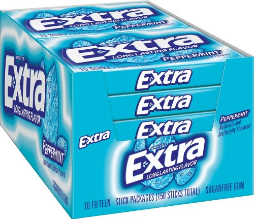Extra Peppermint Gum, 15-stick Slim Packs (Pack of 20) logo