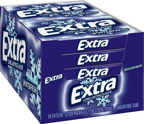 Extra Sugarfree Gum, Winterfresh, 15-count Sticks (Pack of 20) logo