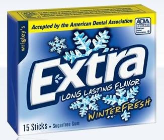 Extra Winterfresh Sugarfree Gum – 10 Packs Of 15 Pieces logo